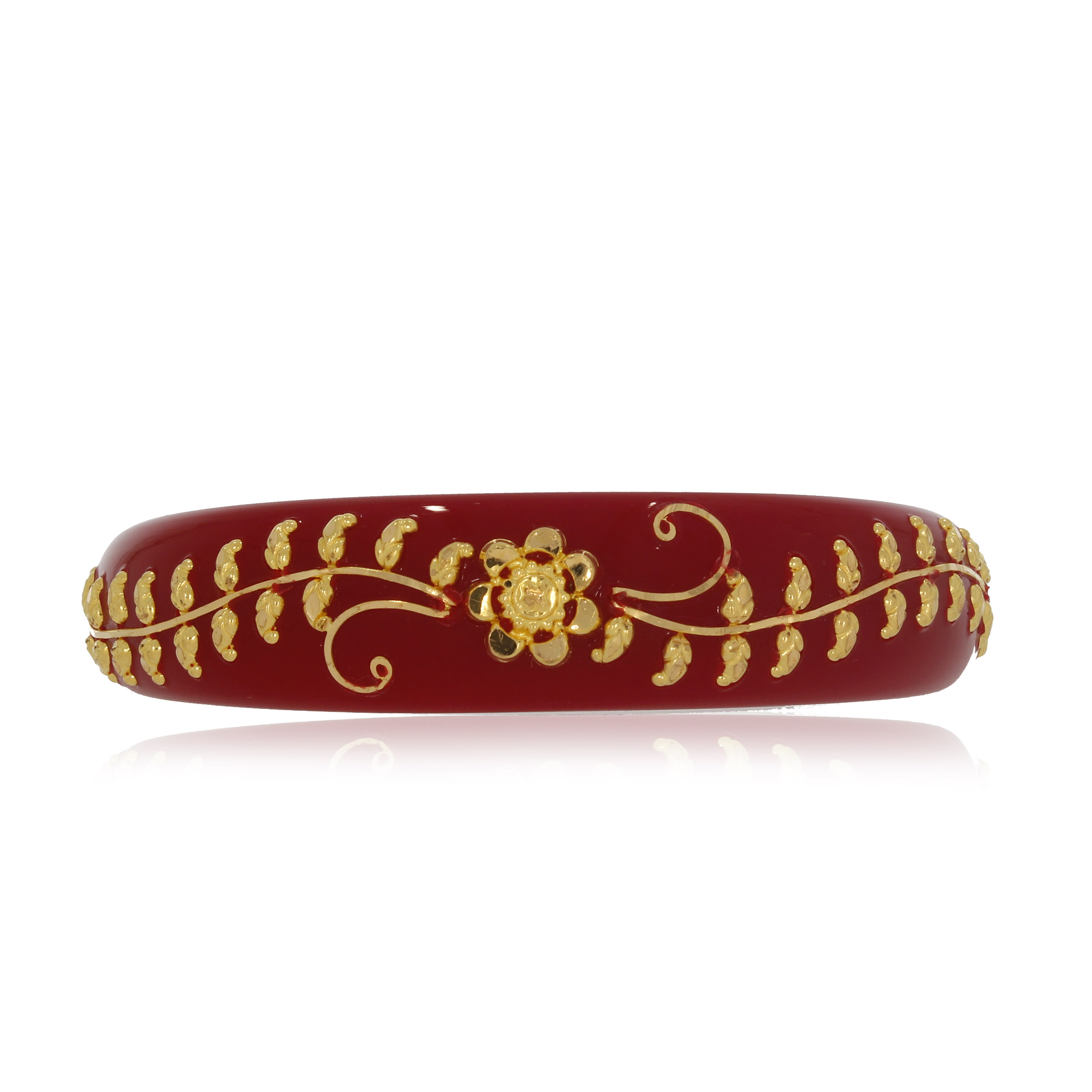 RED SOPY KDM GOLD BRACELET POLA BADHANO 1 PIECE APPROX WGT: 0.500 GM FOR  WOMEN.